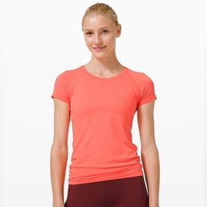 Lululemon Swiftly Tech Short Sleeve 2.0 in Sunset/Sunset